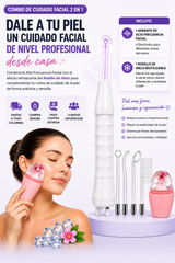 Alta Frecuencia Facial Portátil + Obsequio: Rodillo de Hielo Crioterapia