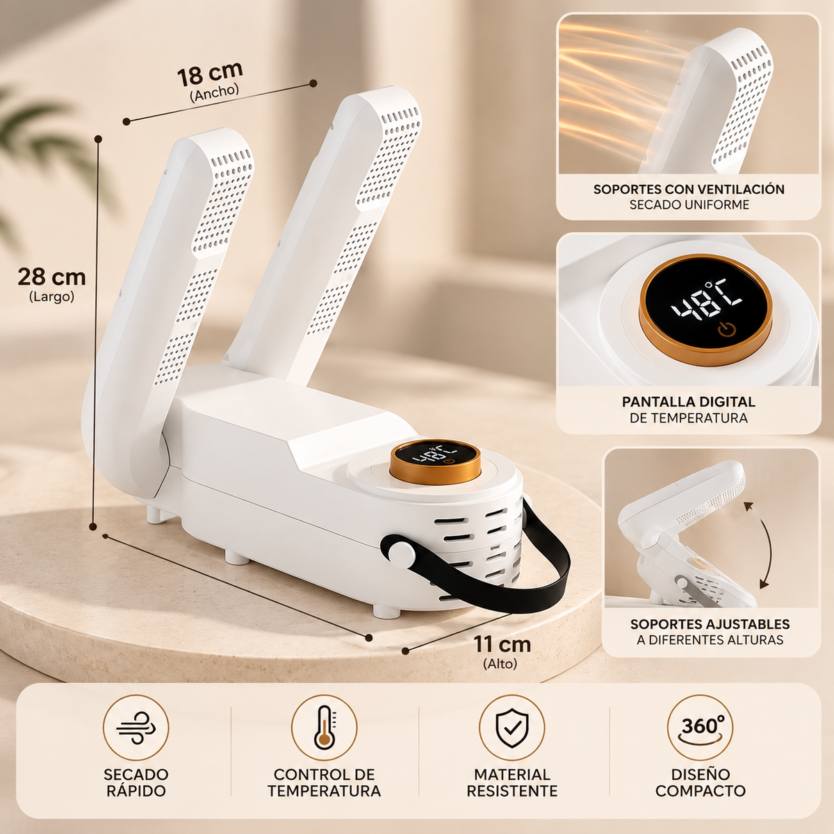 SECADOR DE ZAPATOS 360°